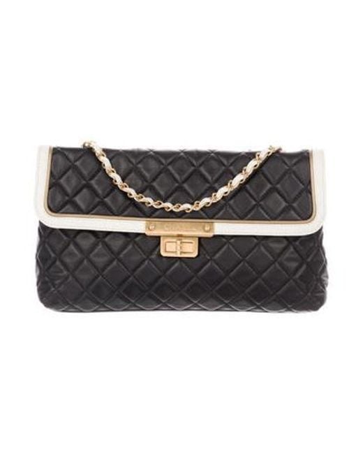 Lyst Chanel Quilted E W Flap Bag Black In Metallic Chanel Metallic Quilted E W Flap Bag Black Lyst