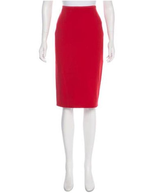Red pencil skirt dress knee length discount