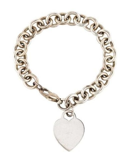 Lyst Tiffany Co Heart Tag Charm Bracelet Silver In Metallic Tiffany Co Metallic Heart Tag Charm Bracelet Silver