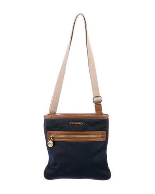 Lyst Michael Kors Leather Trimmed Nylon Michael Kors Metallic Leather Trimmed Nylon Crossbody Bag Gold Lyst