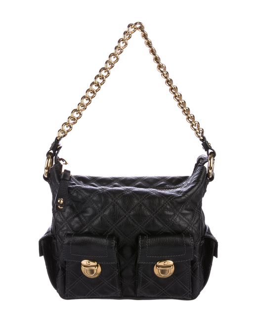 Marc Jacobs Quilted Blake Hobo Black In Metallic Lyst Marc Jacobs Metallic Quilted Blake Hobo Black Lyst