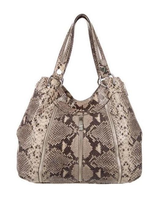 Lyst Michael Kors Embossed Suede Bag Grey In Michael Kors Metallic Embossed Suede Bag Grey Lyst