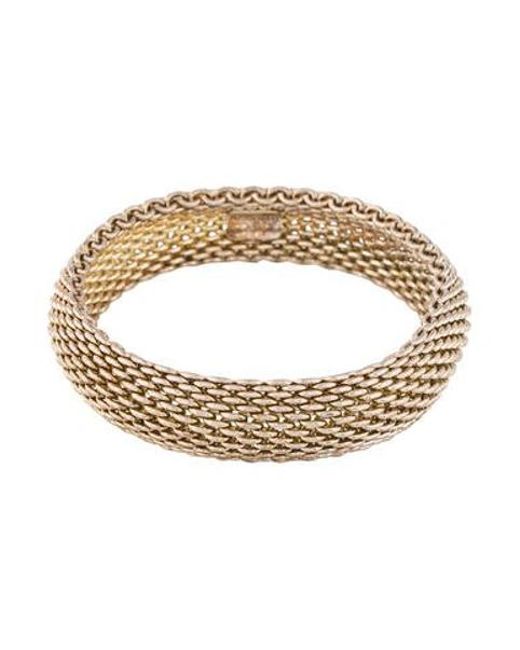 Lyst Tiffany Co Somerset Bangle Silver In Metallic Tiffany Co Metallic Somerset Bangle Silver
