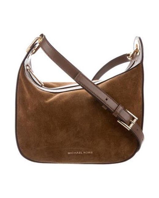 Lyst Michael Kors Suede Crossbody Bag Olive Michael Kors Metallic Suede Crossbody Bag Olive Lyst