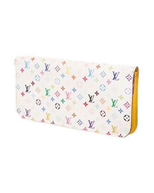 Lyst - Louis Vuitton Multicolore Insolite Wallet White in Yellow