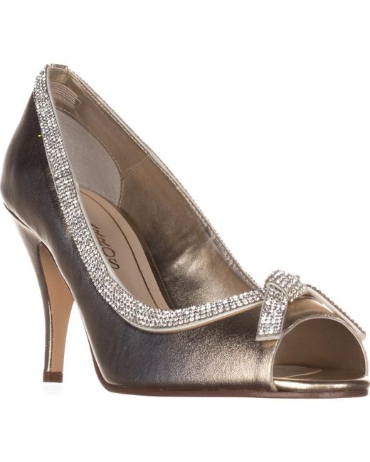 Caparros Glow Peep-toe Evening Heels in Metallic | Lyst