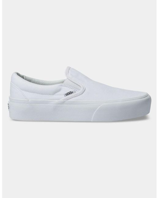Vans Rubber Classic Slip-on Platform True White Womens Shoes - Save 2% ...