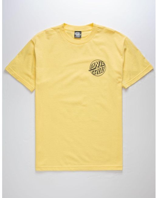 Santa Cruz Cotton Fisheye Dot Mens T-shirt in Banana (Yellow) for Men ...