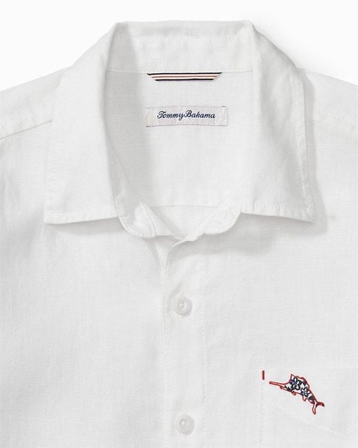 Tommy Bahama Paradise America Breezer Linen Shirt in White for Men