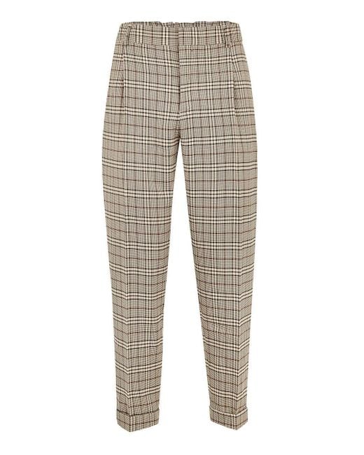 Lyst Topman Stone Check Tapered Dress Pant In Natural For Men Topman Natural Stone Check Tapered Dress Pant For Men Lyst