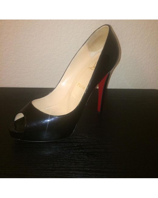 Christian Louboutin Very Prive Patent Leather Platforms in Christian Louboutin Brand New Very Mix 150 Black Patent