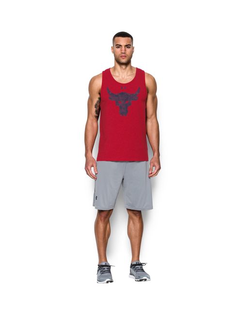 Under armour Men's Ua X Project Rock Brahma Bull Tank in Red for Men | Lyst