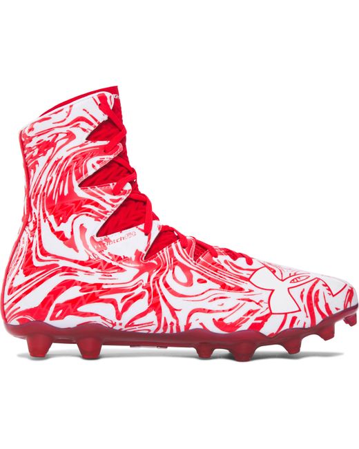 all red under armour cleats