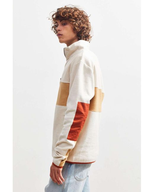 Download Urban Outfitters Uo Colorblock Quarter-zip Mock Neck ...