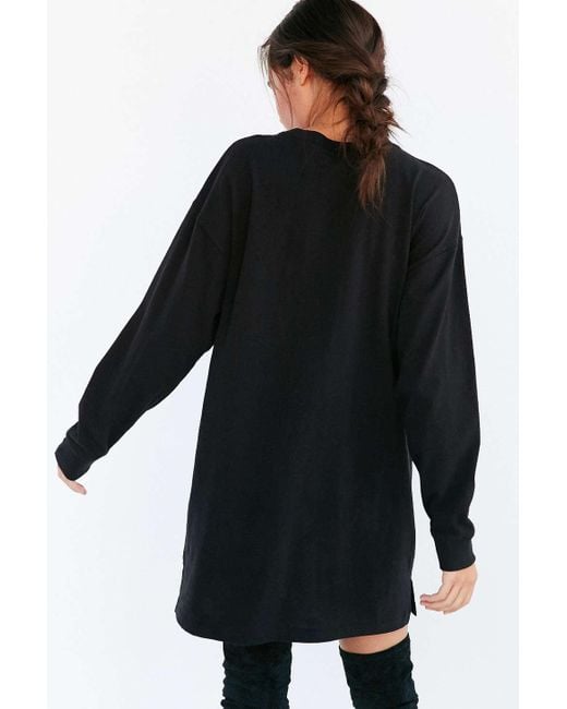 Bdg Maeby Oversized  Long  sleeve  T  shirt  Dress  in Black Lyst