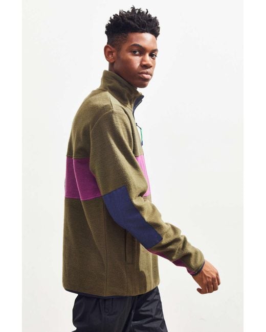 Download Lyst - Urban Outfitters Uo Colorblock Quarter-zip Mock ...