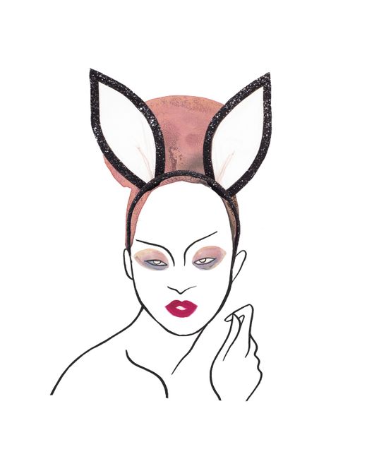 Benoit Missolin Bunny Ears Headband In Blue Lyst