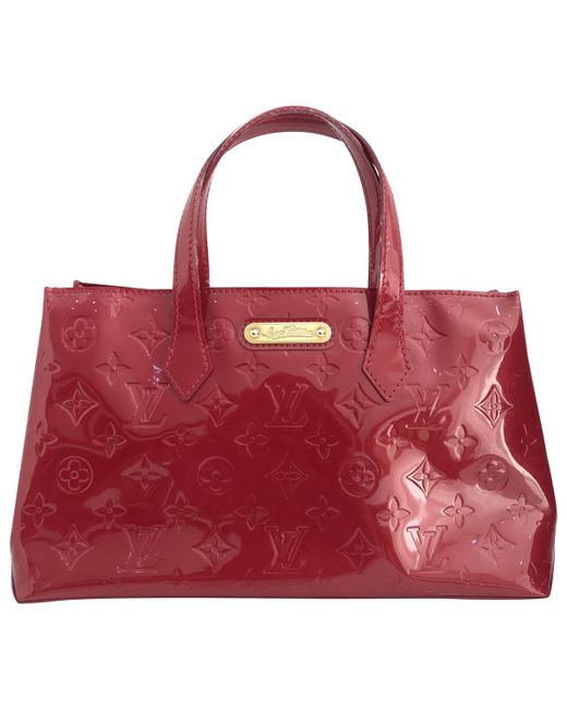 Lyst - Louis Vuitton Pre-owned Patent Leather Handbag in Red