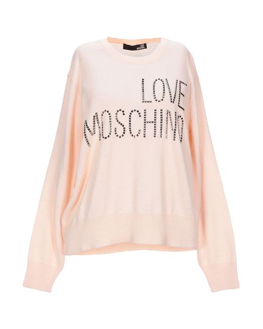 Love Moschino Synthetic Sweater in Pink - Lyst