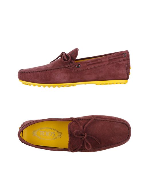 Tod's Leather Loafer in Deep Purple (Purple) for Men Lyst