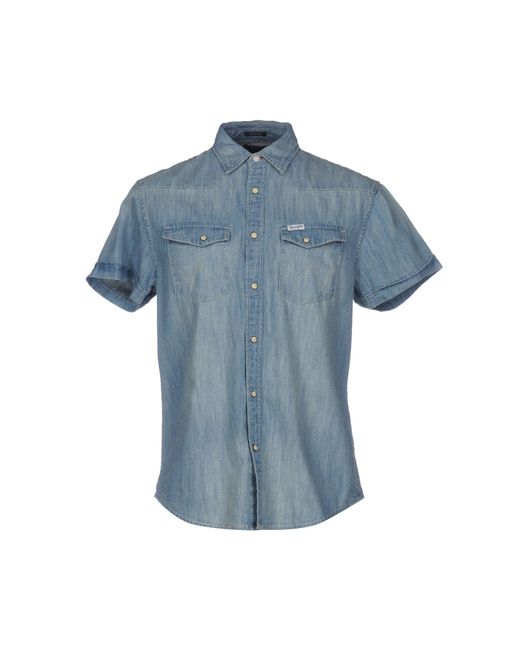 Wrangler Denim Shirt in Blue for Men Lyst