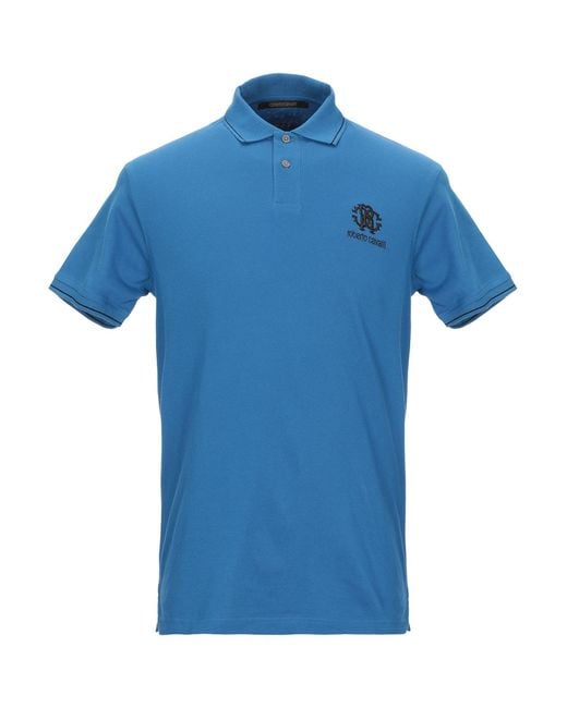 Roberto Cavalli Polo Shirt in Blue for Men - Lyst