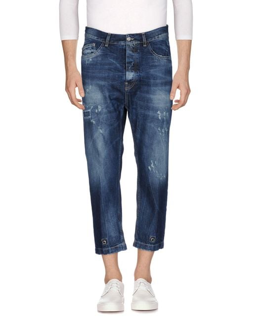 Lyst - Frankie morello Denim Capris in Blue for Men