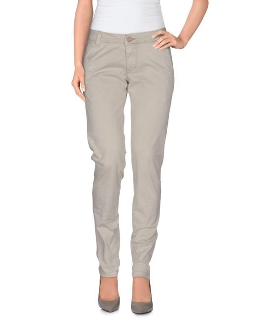Lyst - Bomboogie Casual Pants in Gray