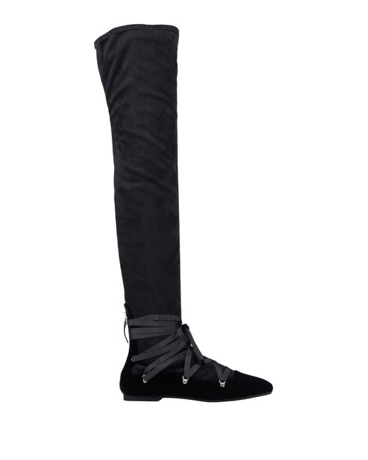 Kalliste Velvet Boots in Black - Lyst