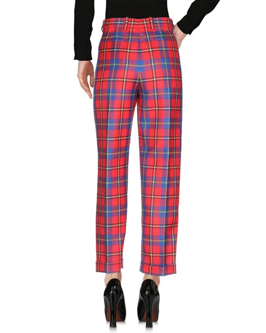 red casual pants
