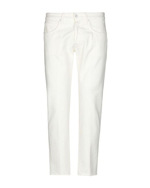 People Denim Trousers in Ivory (White) for Men - Lyst