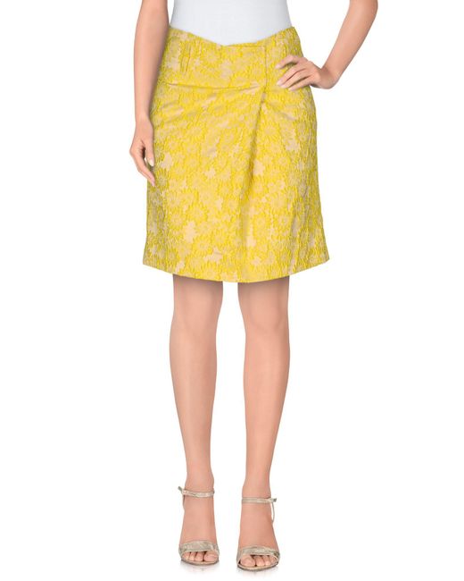 Lyst - Pt0w Mini Skirt in Yellow