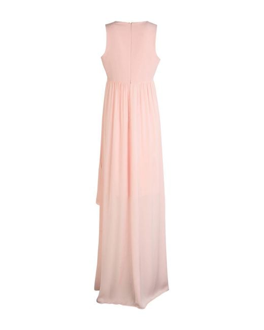 Annarita N. Synthetic Long Dress in Pink - Lyst