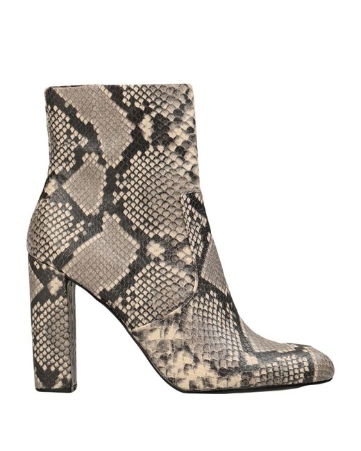 Steve Madden Leather Ankle Boots in Gray - Lyst