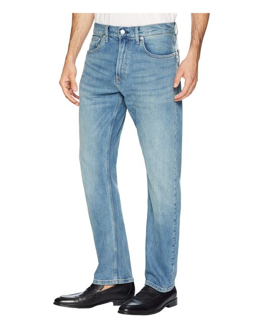 Lyst Calvin Klein Straight Fit (forever Black) Men's Jeans in Blue