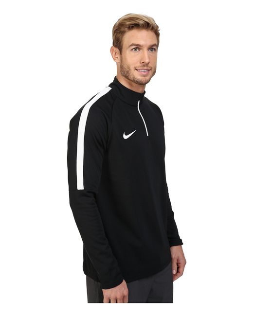 Lyst - Nike Dry 1/4 Zip Soccer Drill Top (black/black/white) Men's ...