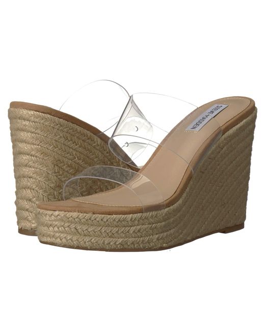 Lyst - Steve Madden Sunrise Wedge Sandal (clear) Women's Shoes