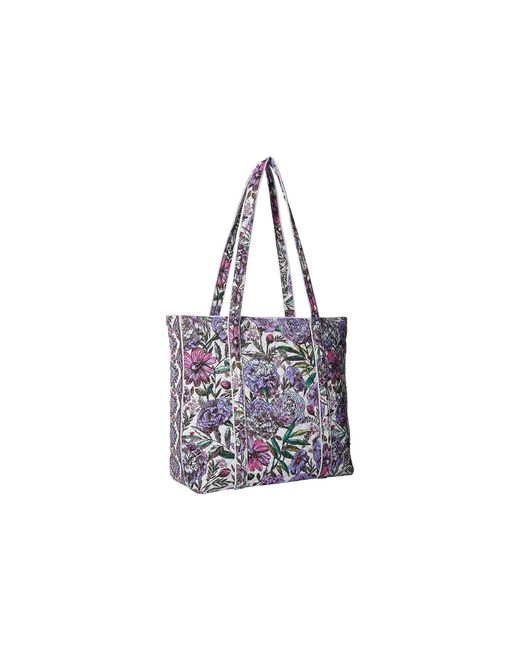 Vera Bradley Iconic Vera Tote (pretty Posies) Tote Handbags in Purple ...