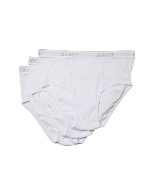 2xist 3-pack Essential Fly Front Brief in White for Men | Lyst