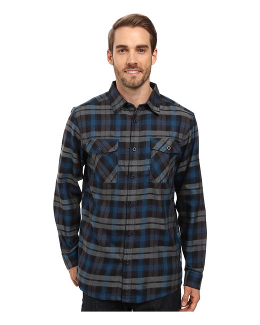Mountain hardwear Trekkintm Flannel Long Sleeve Shirt in Blue for Men ...
