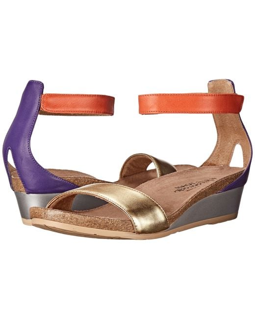 Naot Pixie Cheetah Suede/ Kiss Red Leather/ Gold Leather 5016-SIJ (Women's)