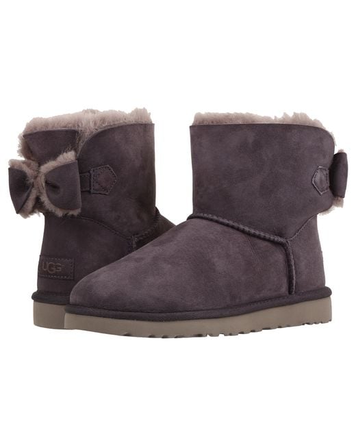 Ugg Naveah Mini Suede Boots in Gray - Save 34% | Lyst