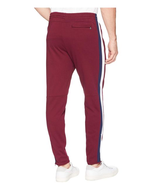 black wine track pants