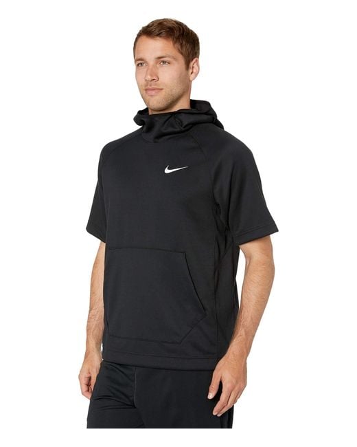 Nike Synthetic Spotlight Hoodie Short Sleeve Pullover in Black/White (Black) for Men - Lyst