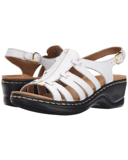 Lyst - Clarks Lexi Marigold Q (white Leather) Women's Sandals in White