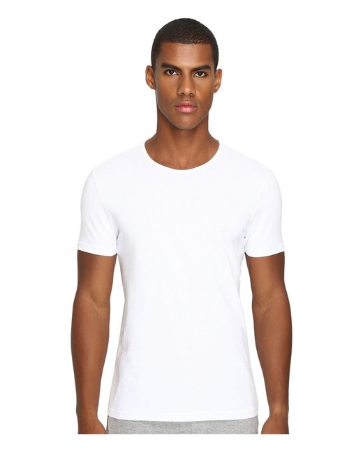 Emporio Armani Cotton 3-pack Crew Neck T-shirt in White/White/White ...