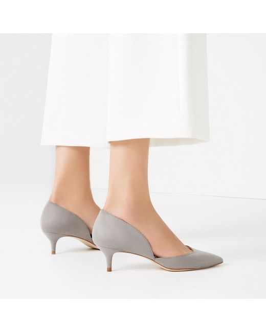 Zara Grey Kitten Heel Shoes Zara Grey Kitten Heel Shoes