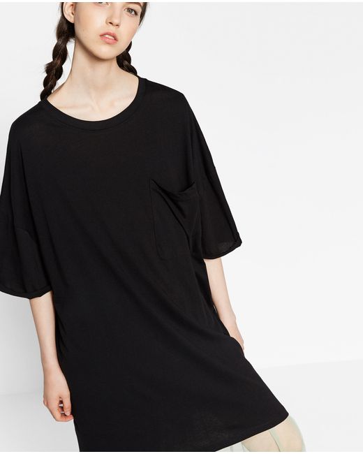 Oversized t shirt dress zara