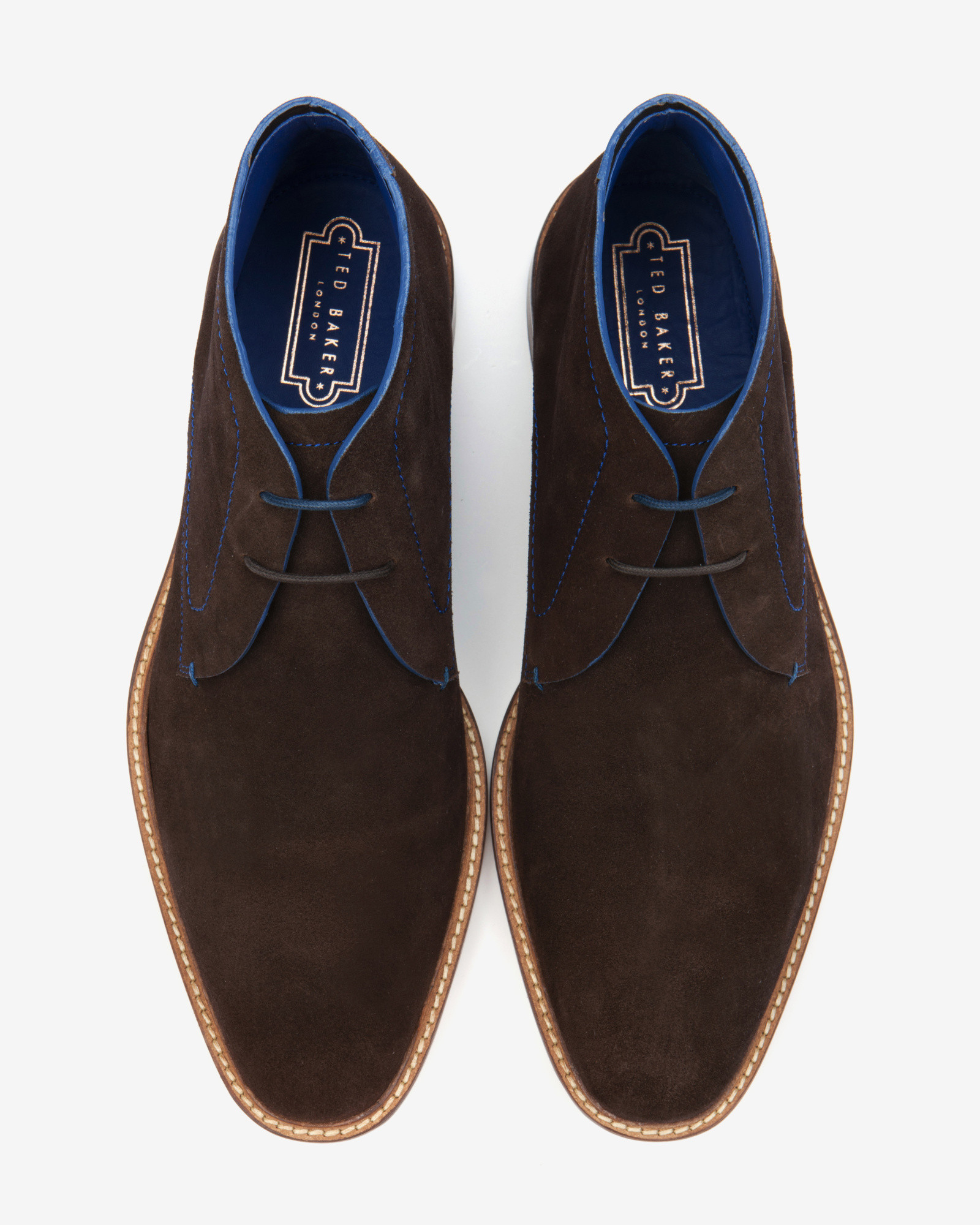 Lyst - Ted Baker Suede Derby Chukka Boots in Brown for Men