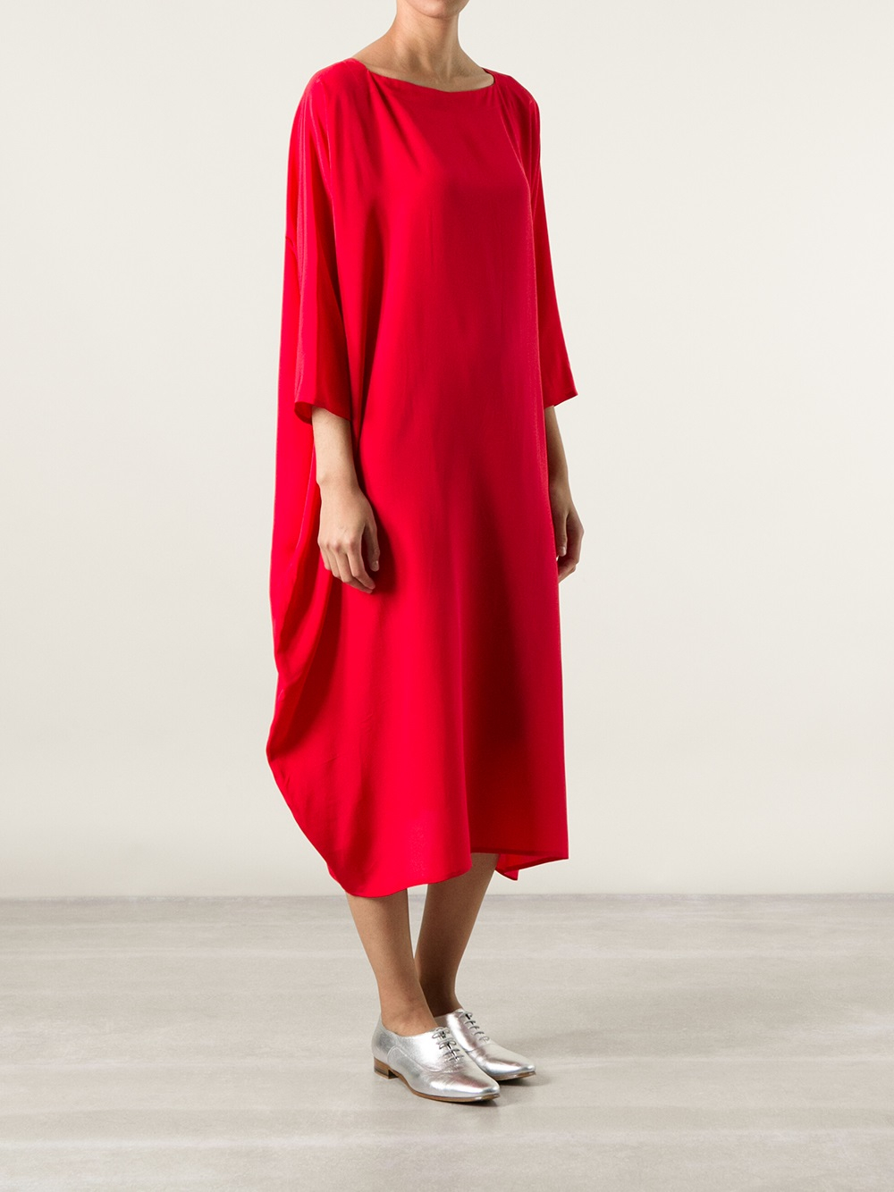 Lyst - Daniela Gregis Boxy Jersey Dress in Red